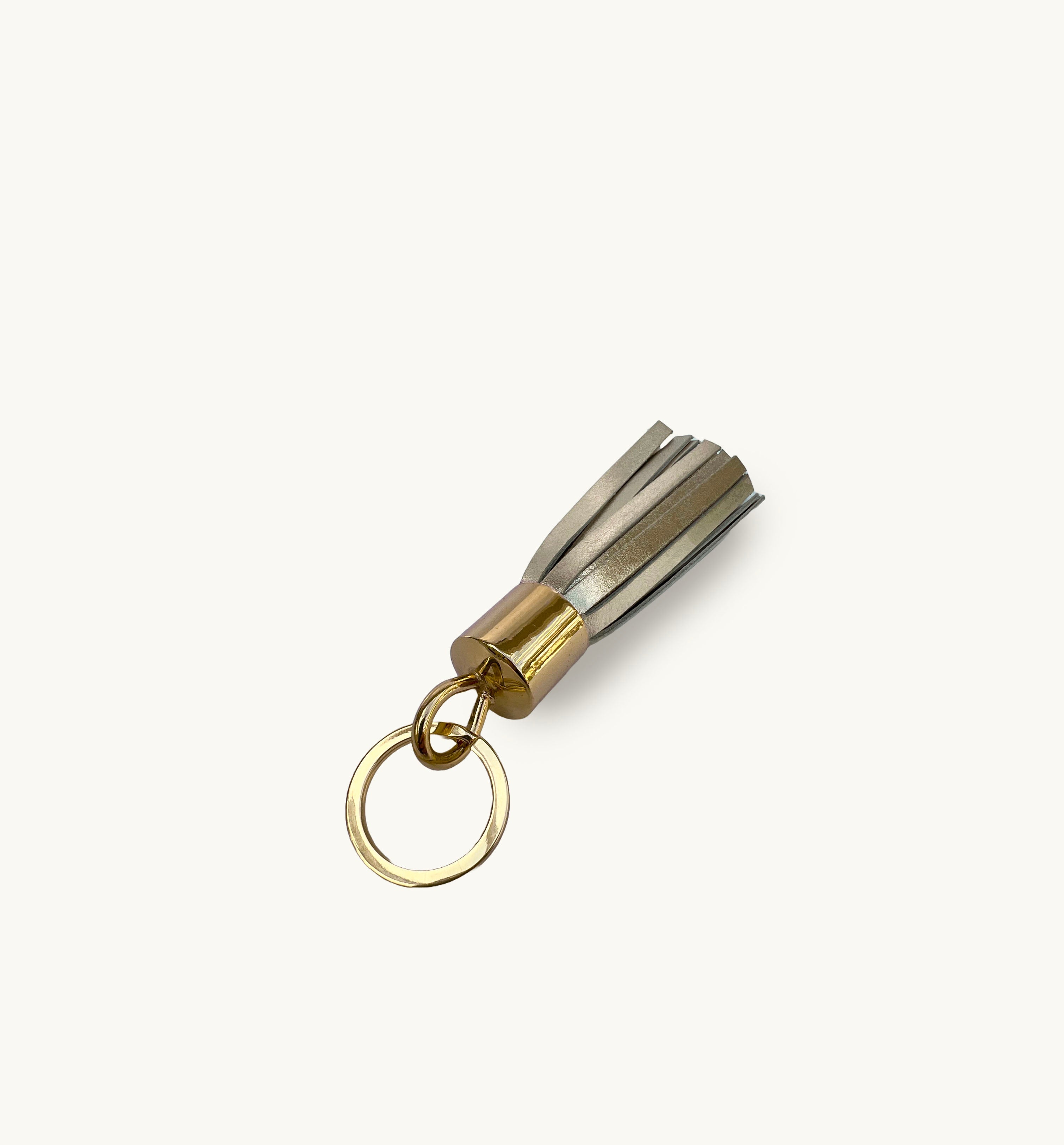 Apatchy London Gold Leather Tassel Keyring