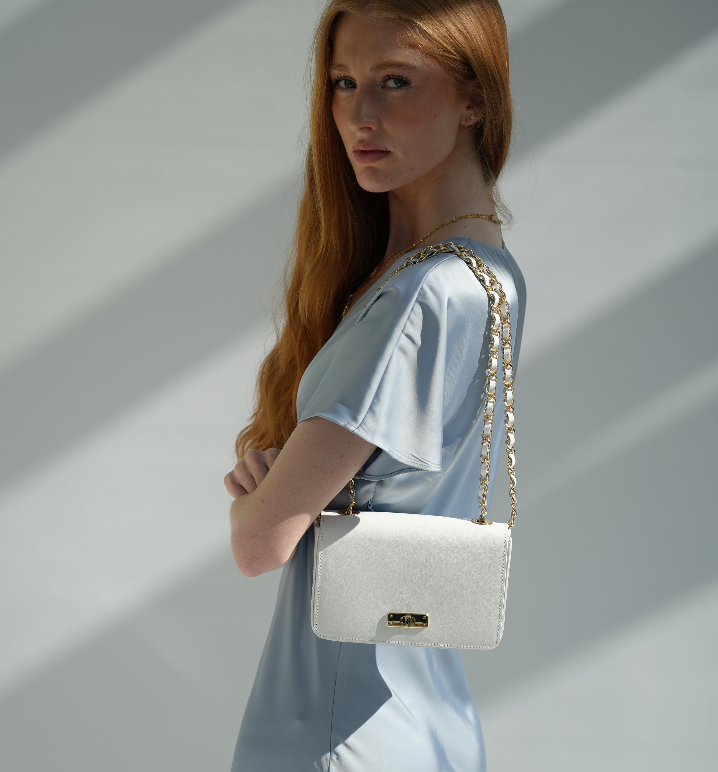 Apatchy London The Grace White Leather Bag