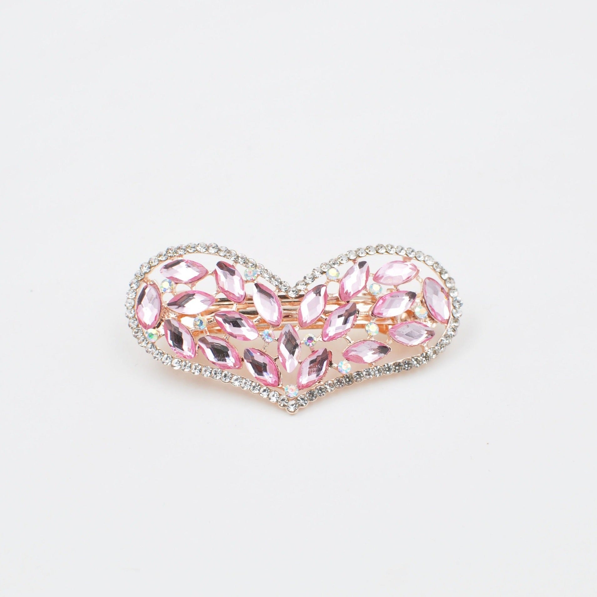 QueenMee Heart Hair Clip in Crystal