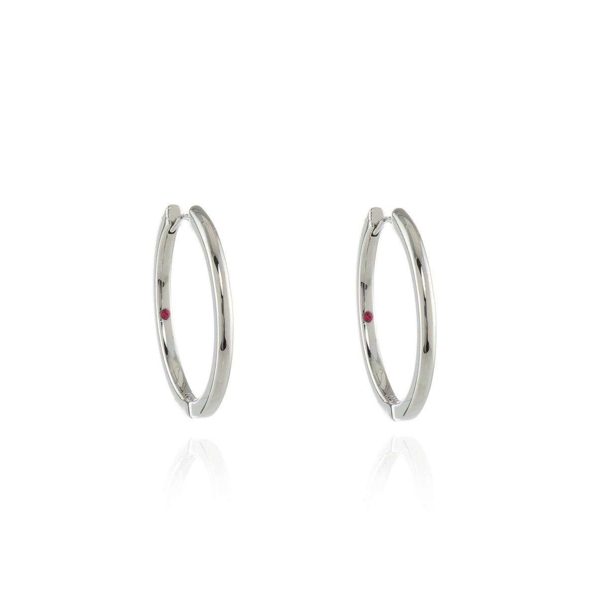 Henley Large 25mm Huggie Silver Hoop