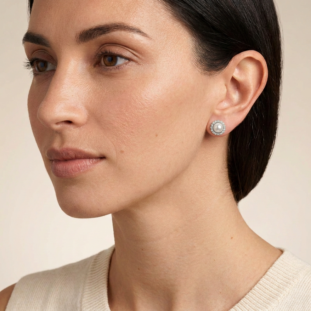 Jasmin Pearl Silver Earrings