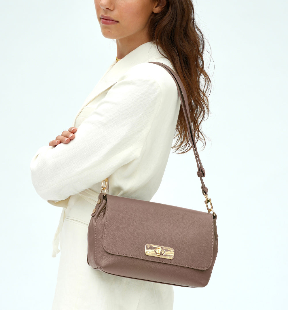 Apatchy London The Maisie Maxi Mink Leather Bag