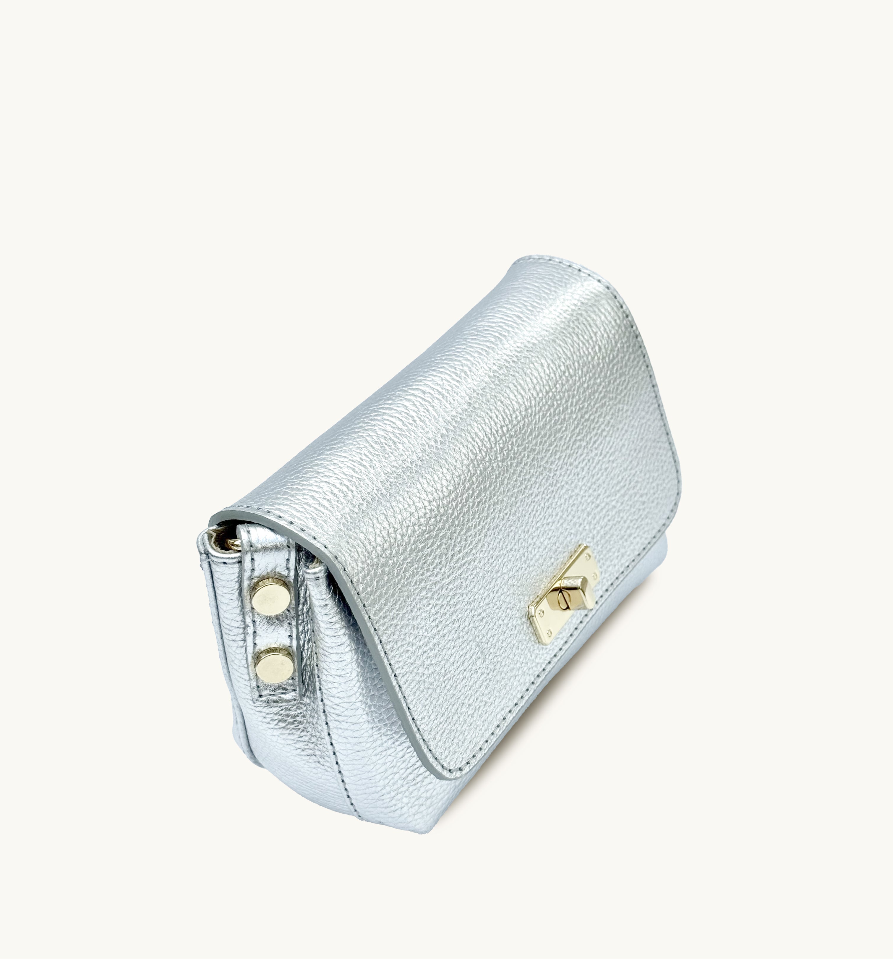 Apatchy London The Maisie Silver Leather Bag