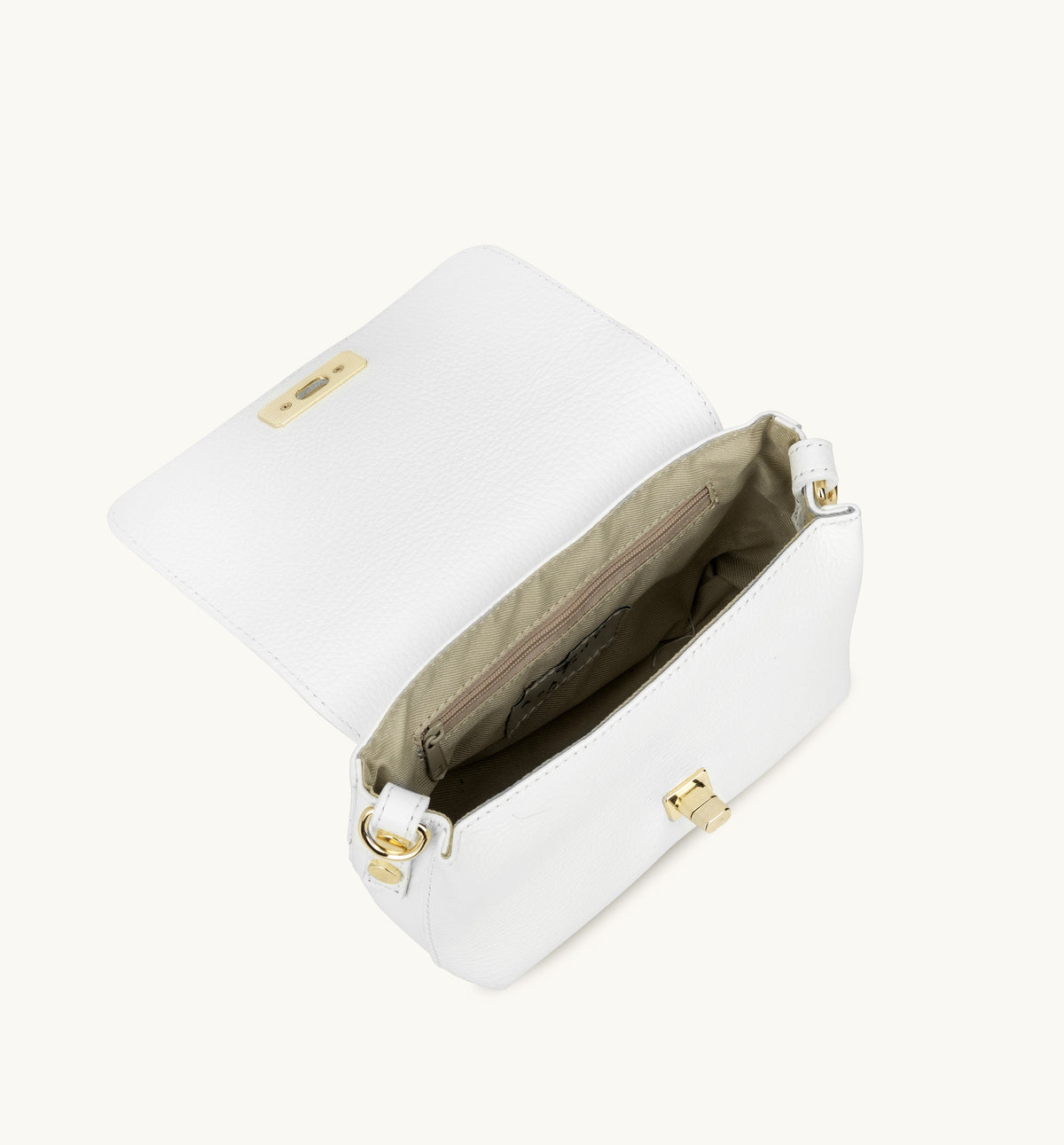 Apatchy London The Maisie White Leather Bag
