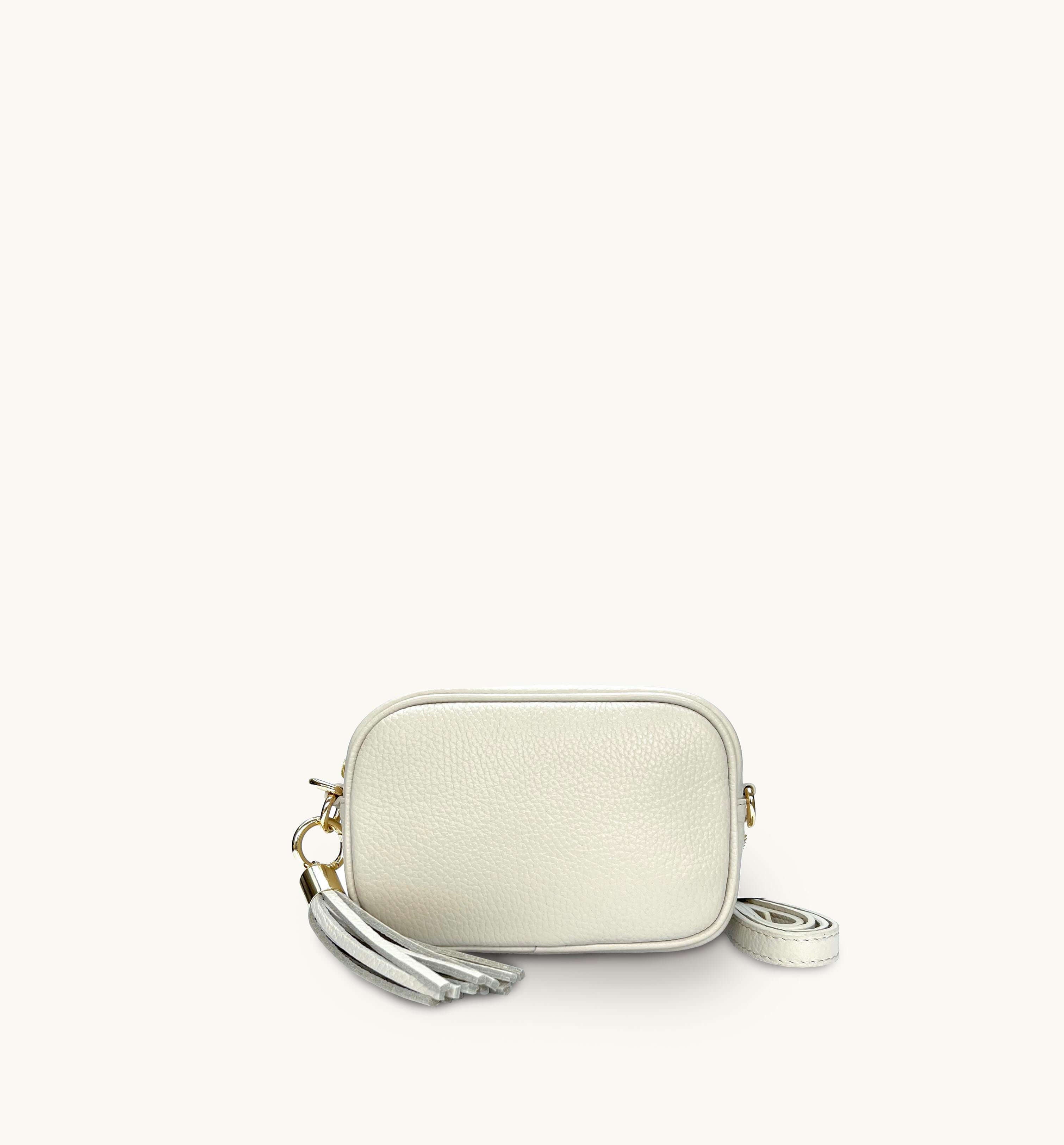 Apatchy London The Mini Tassel Stone Leather Phone Bag