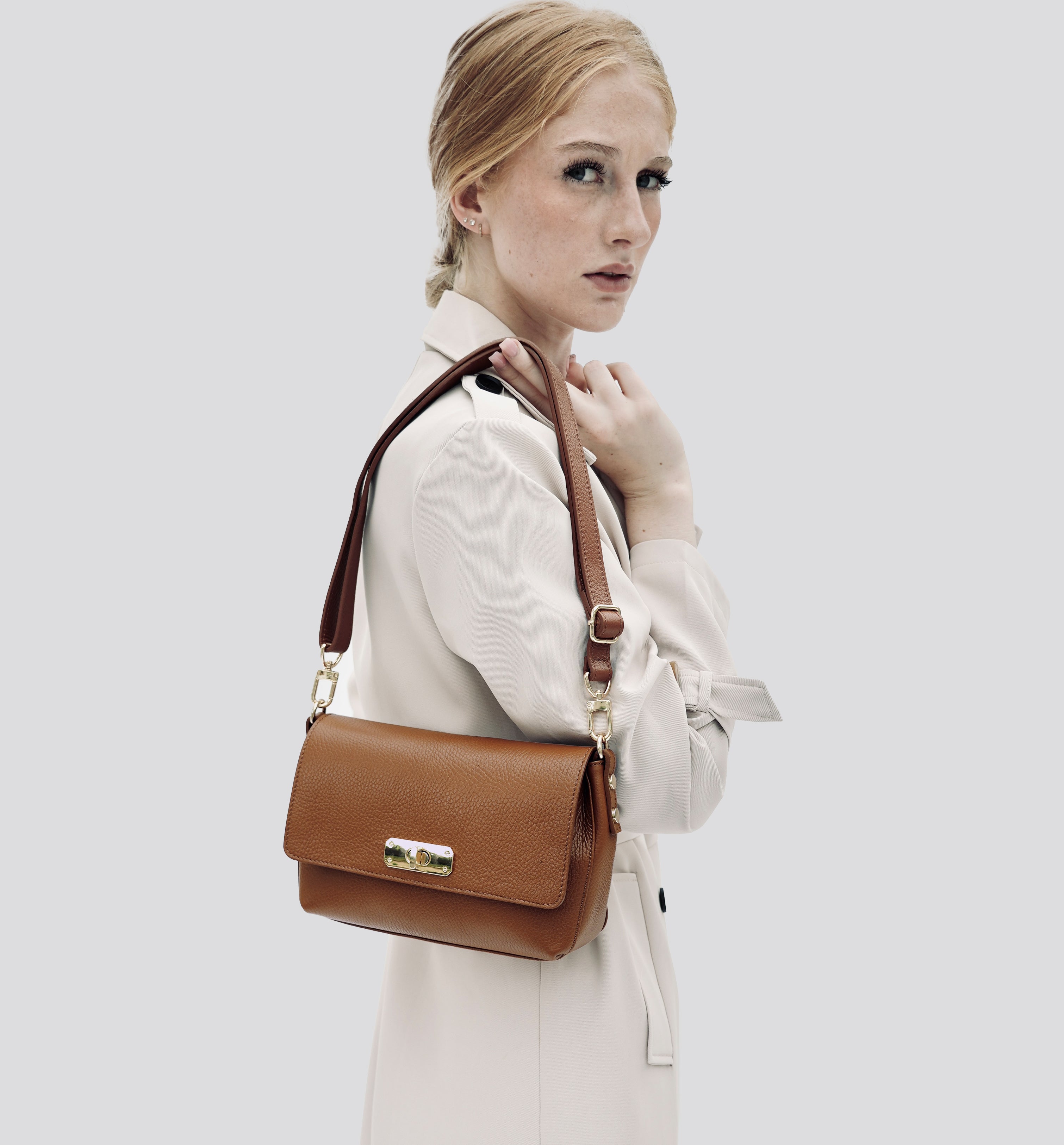 Apatchy London The Maisie Midi Tan Leather Bag