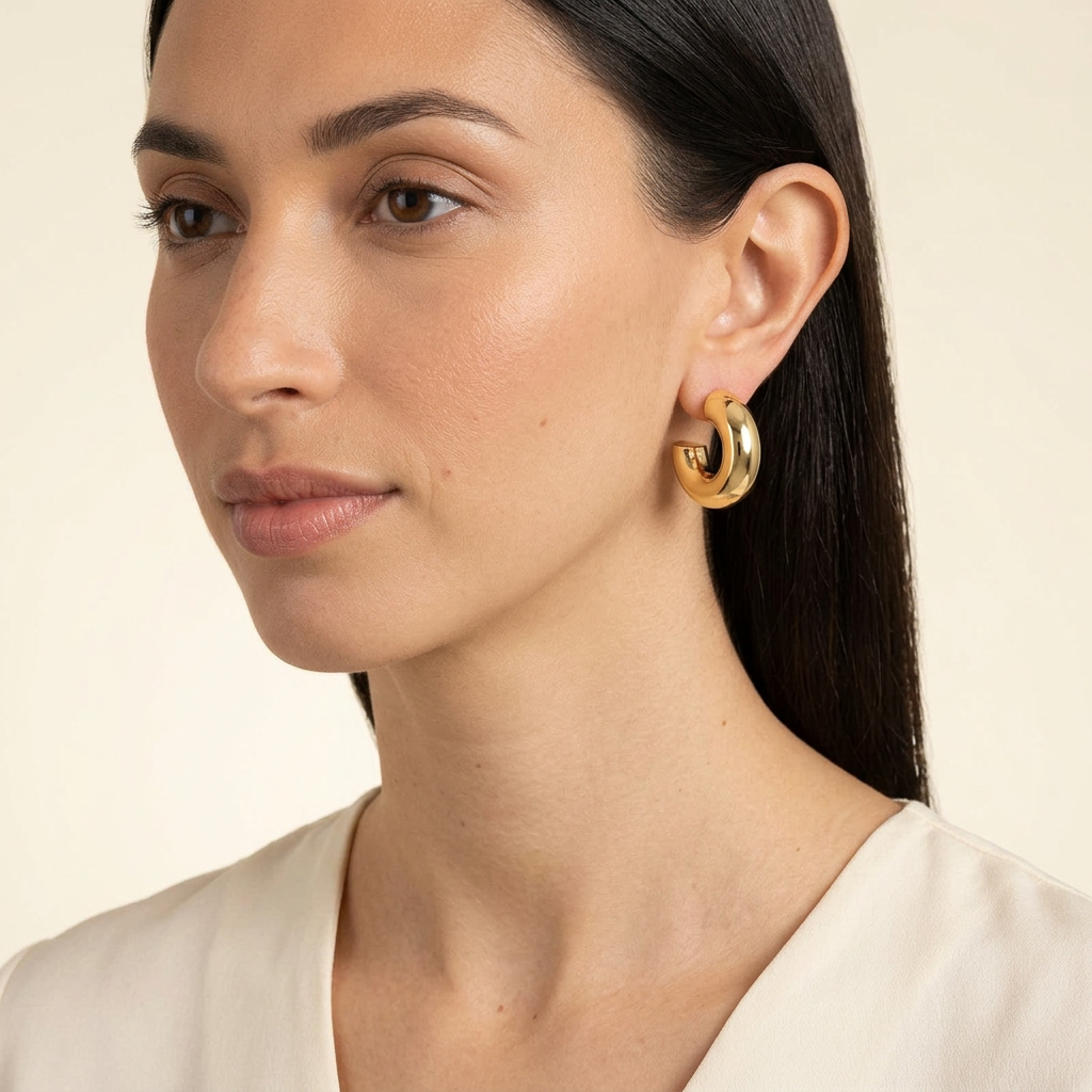Deliz Gold Hoop Earrings