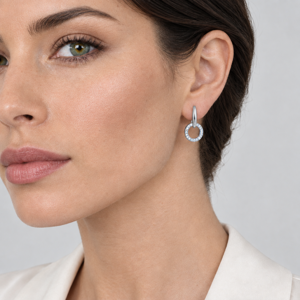 Lara Drop Silver Earrings
