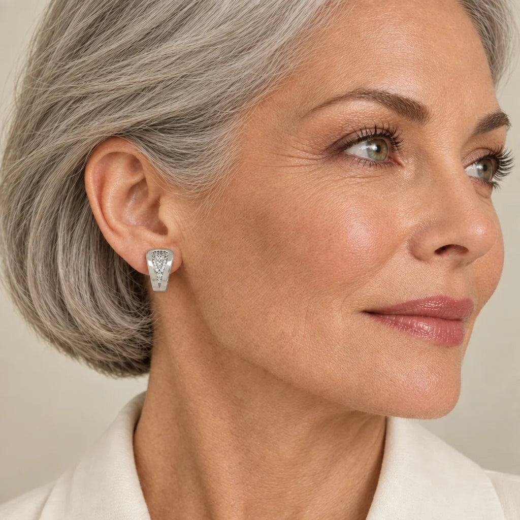 Cachet London Talli Silver Clip On Earrings