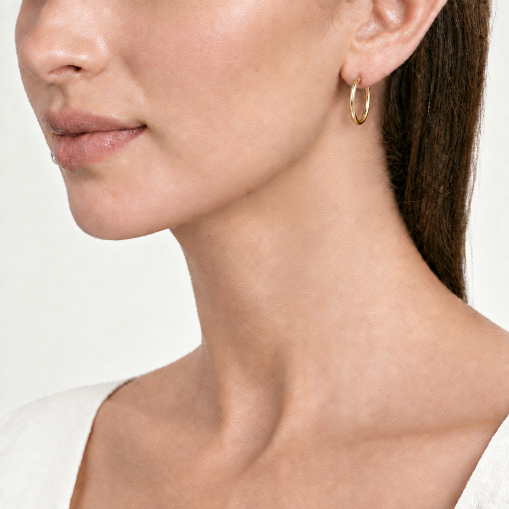 Keely 18mm Gold Earrings