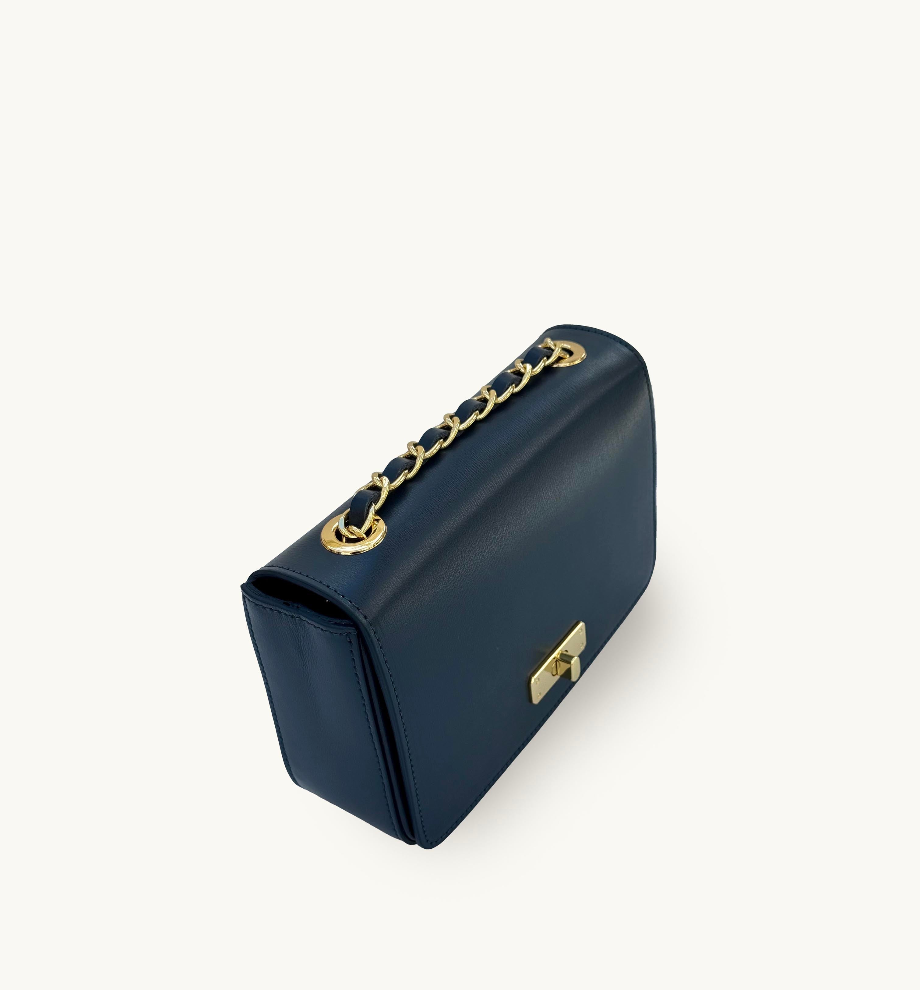 Apatchy London The Grace Navy Leather Bag