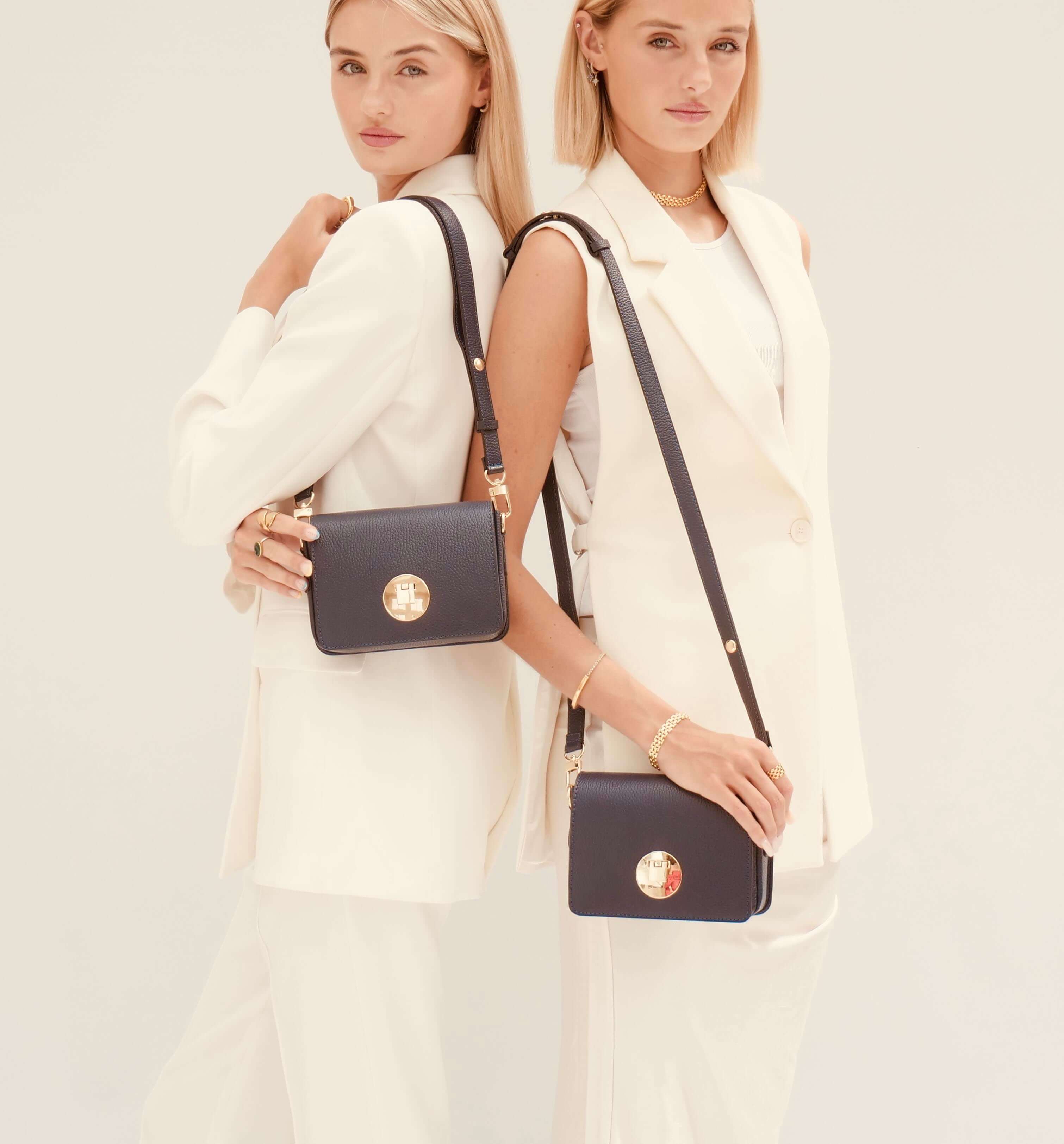 Apatchy London The Newbury Navy Leather Bag