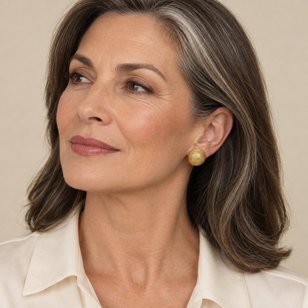 Tyra Gold Clip On Earrings