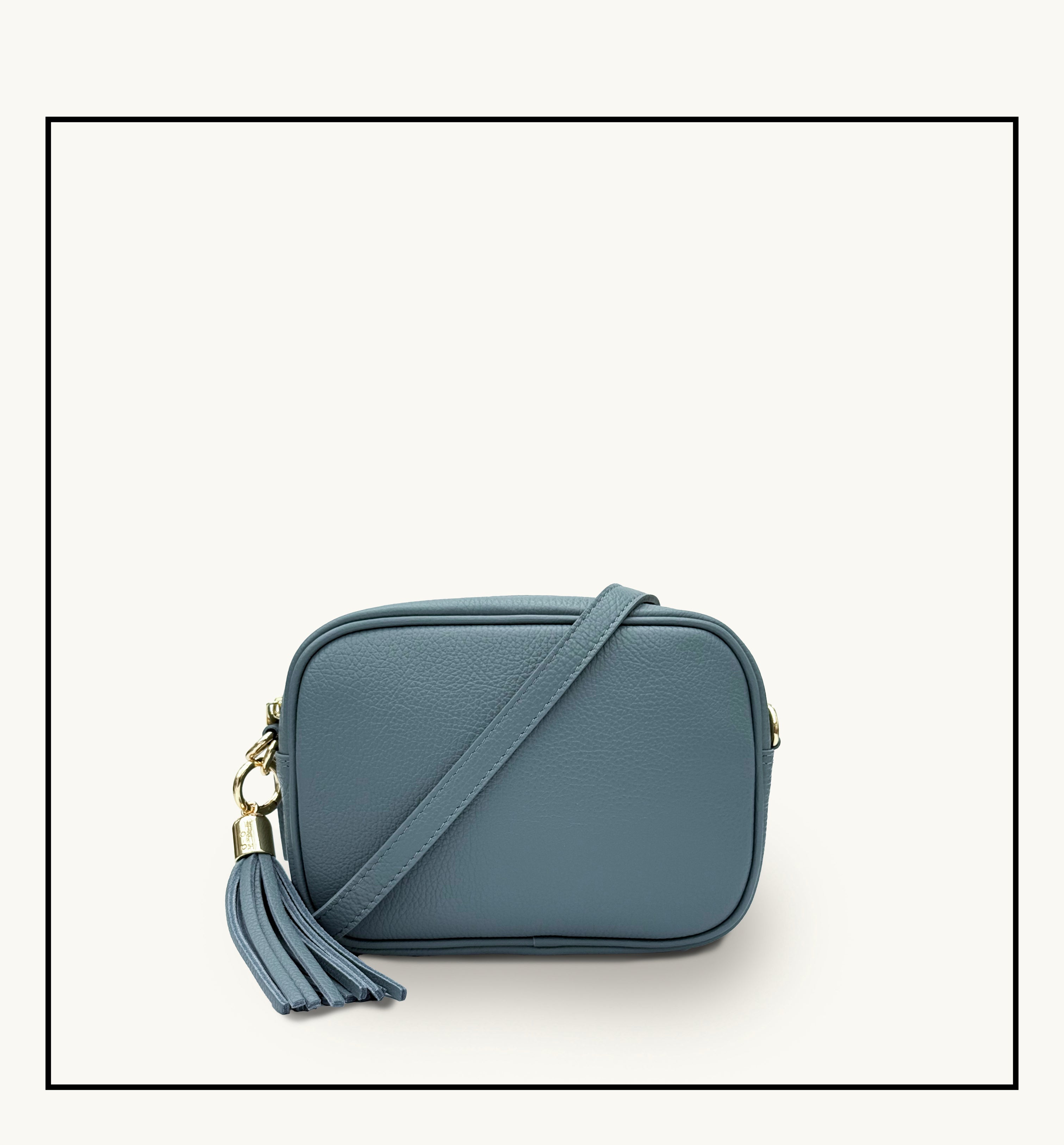 Apatchy London The Tassel Ocean  Leather Crossbody Bag
