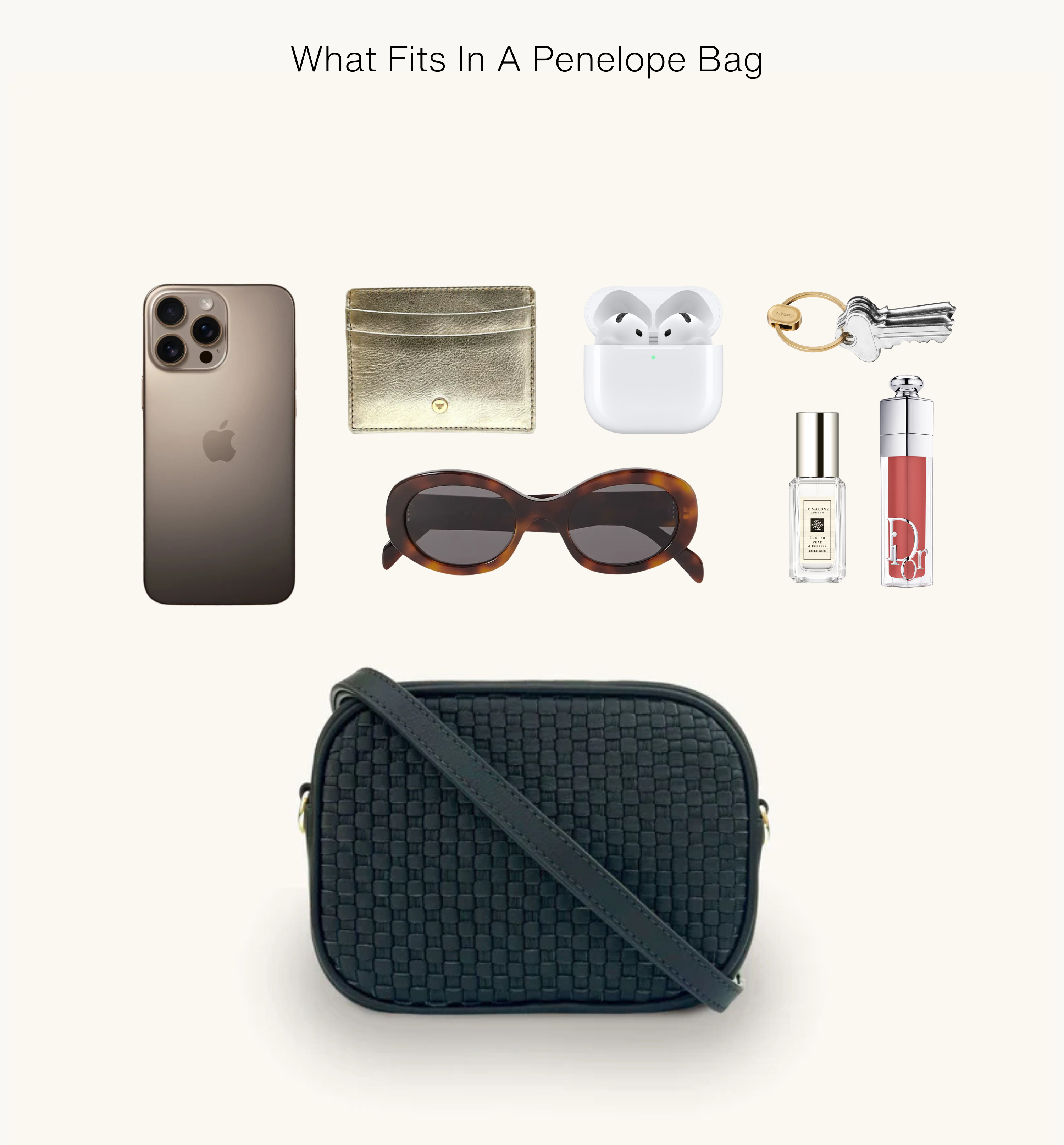 Apatchy London The Penelope Olive Woven Leather Camera Bag