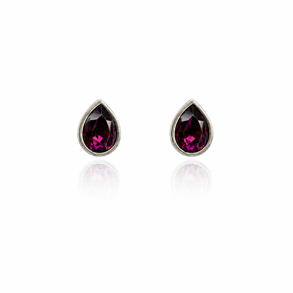 Ran Silver Amethyst Earrings