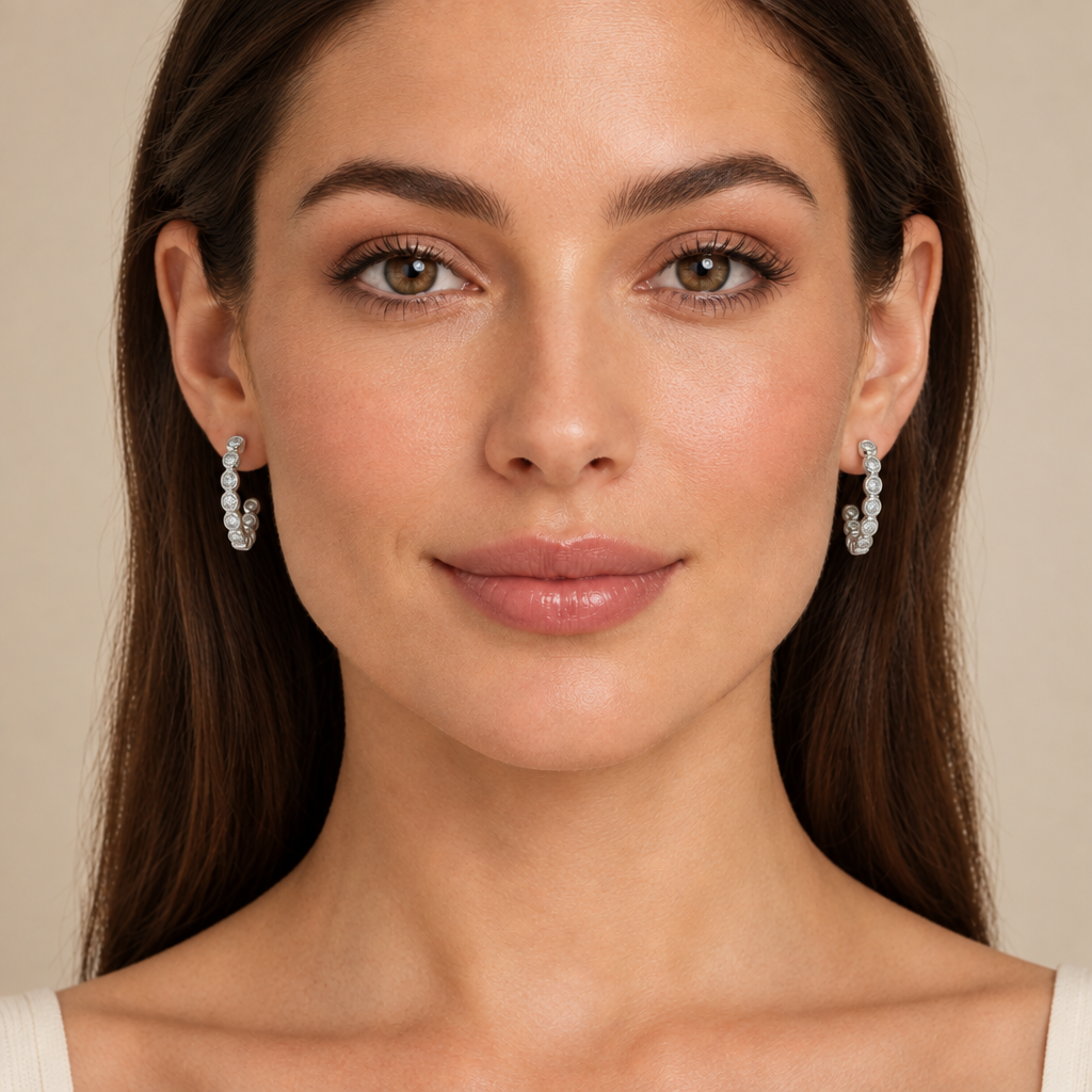 Katell Silver Hoop Earrings