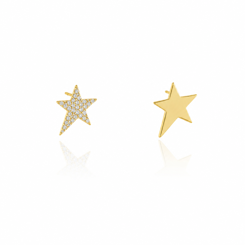 Satu Star Gold Earrings