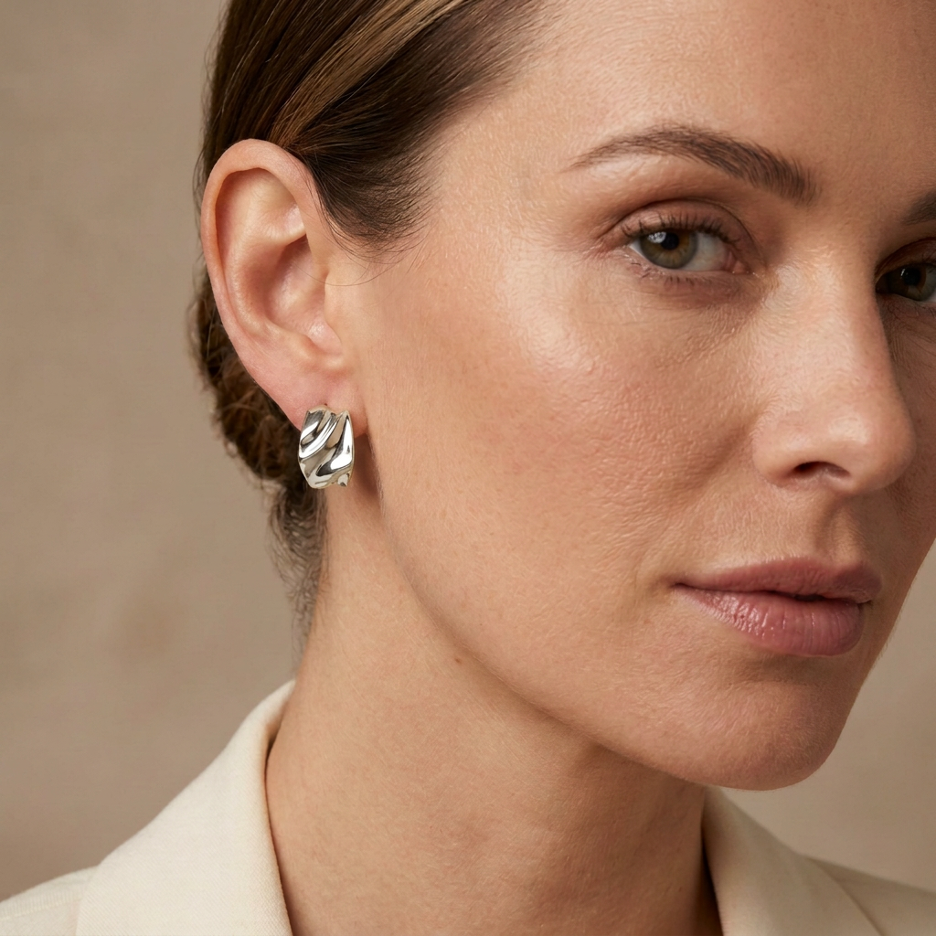 Ivie Silver Hoop Earrings
