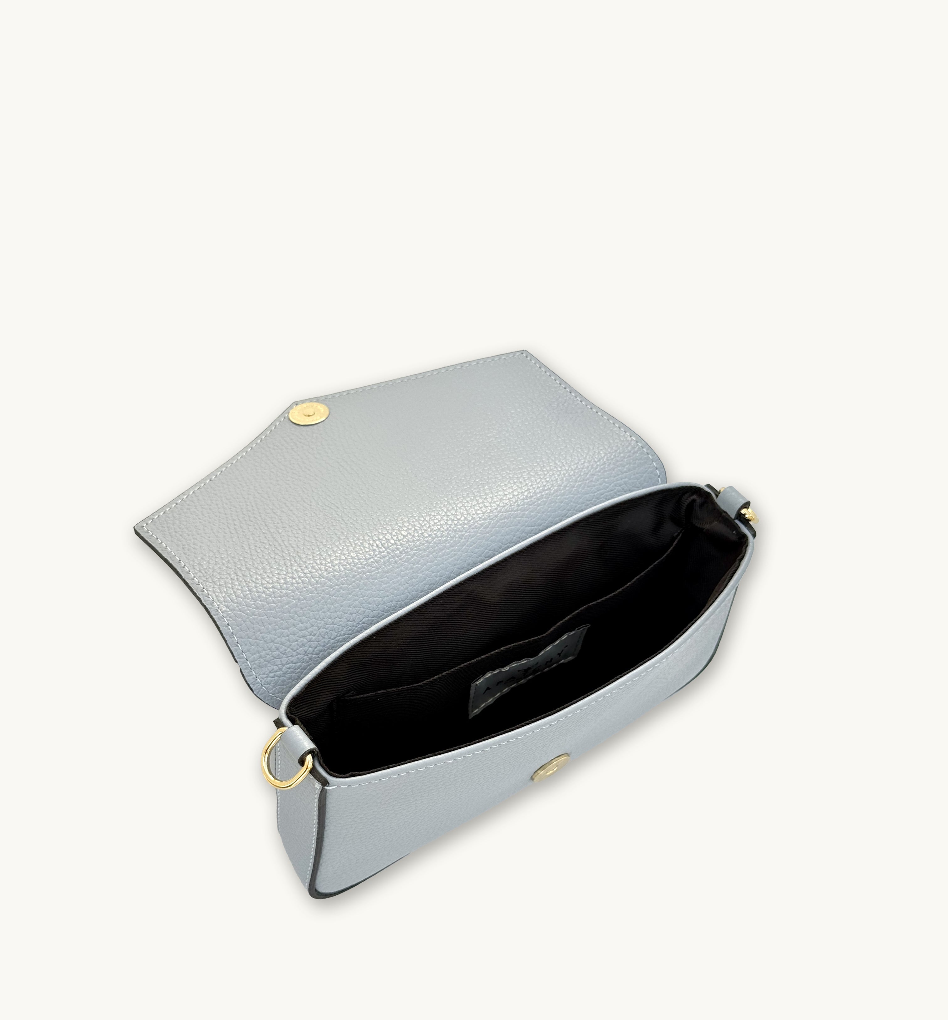 Apatchy London The Munro Sky Leather Shoulder Bag