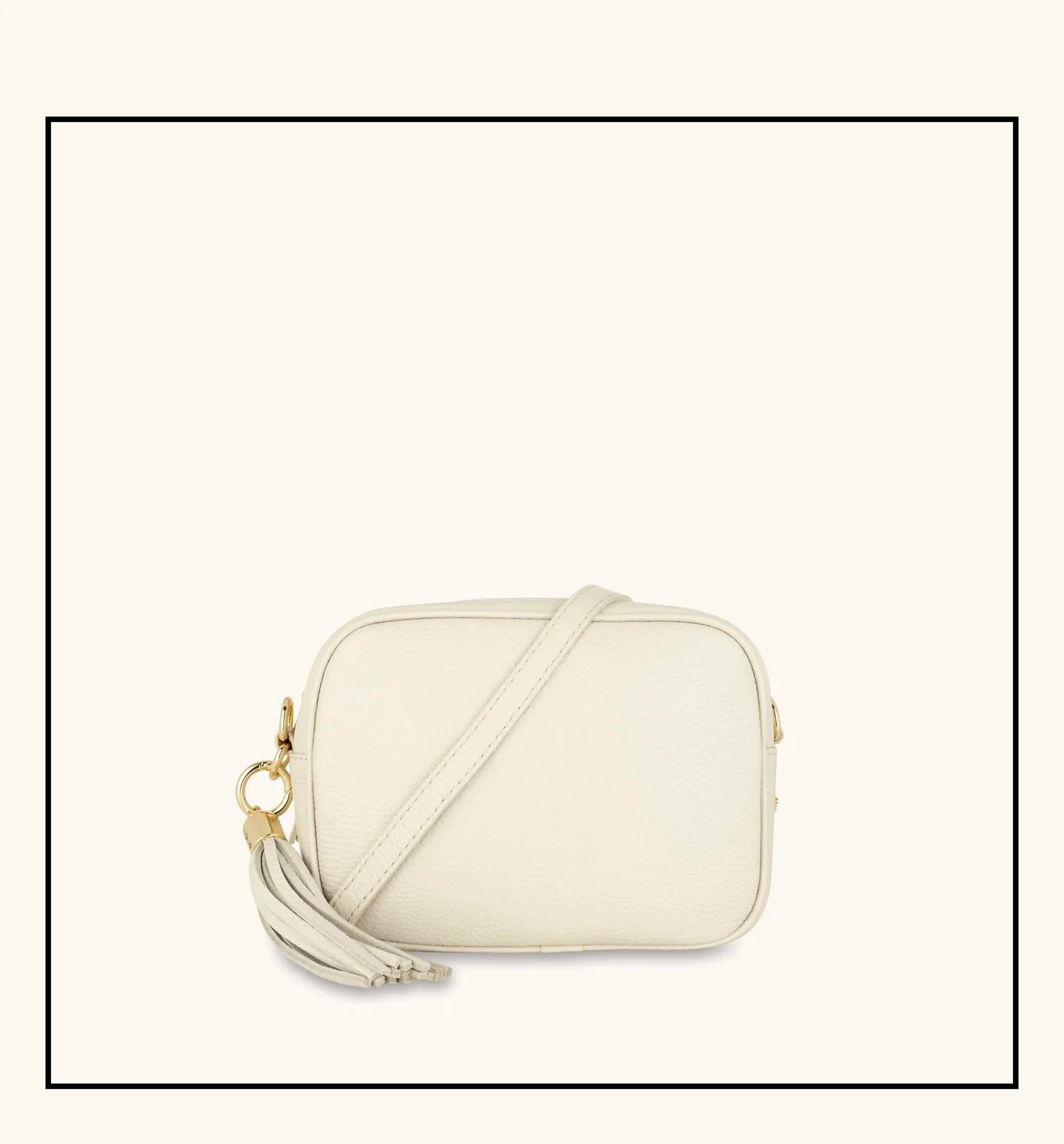 Apatchy London The Tassel Stone Leather Crossbody Bag