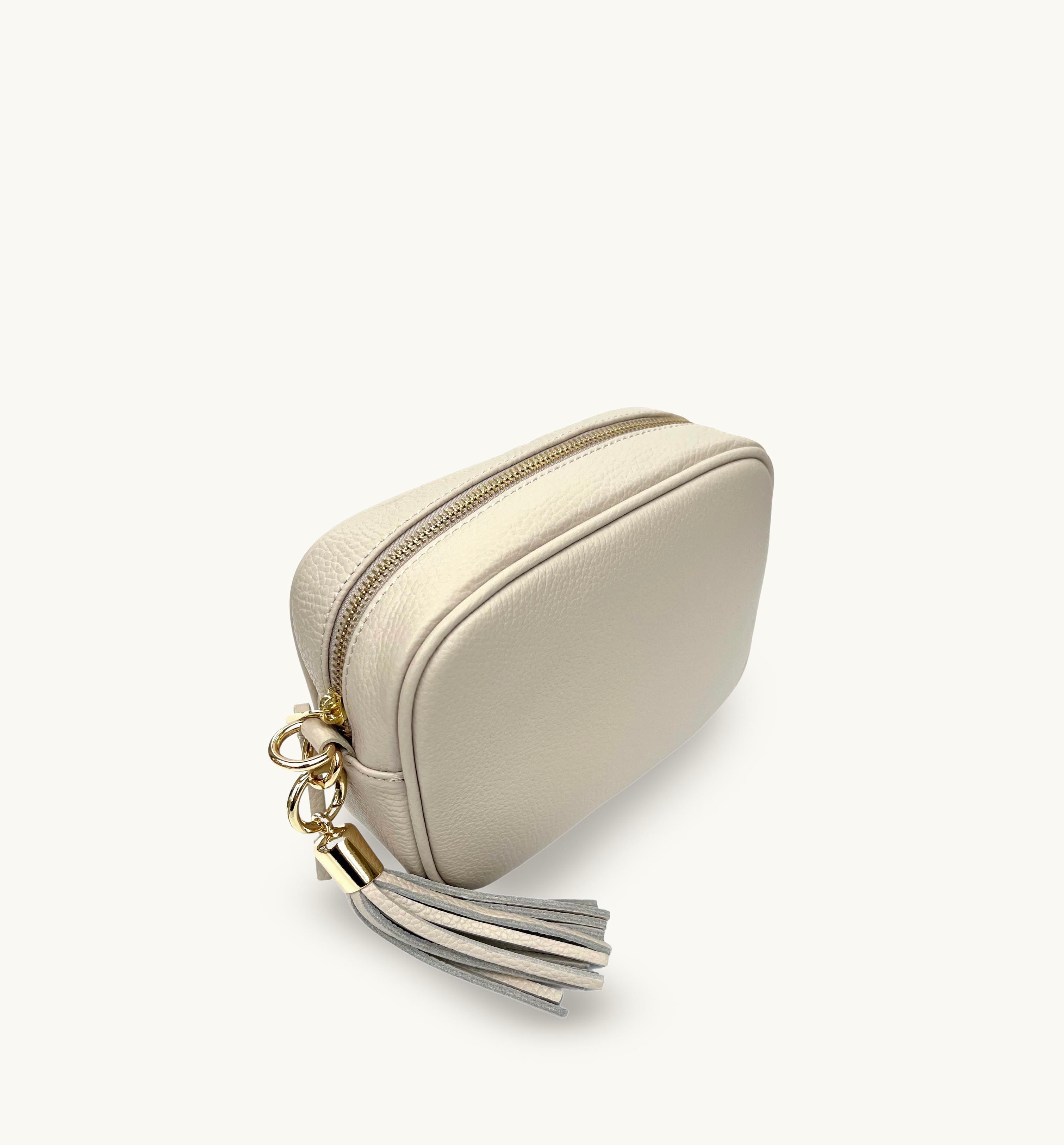 Apatchy London The Tassel Stone Leather Crossbody Bag