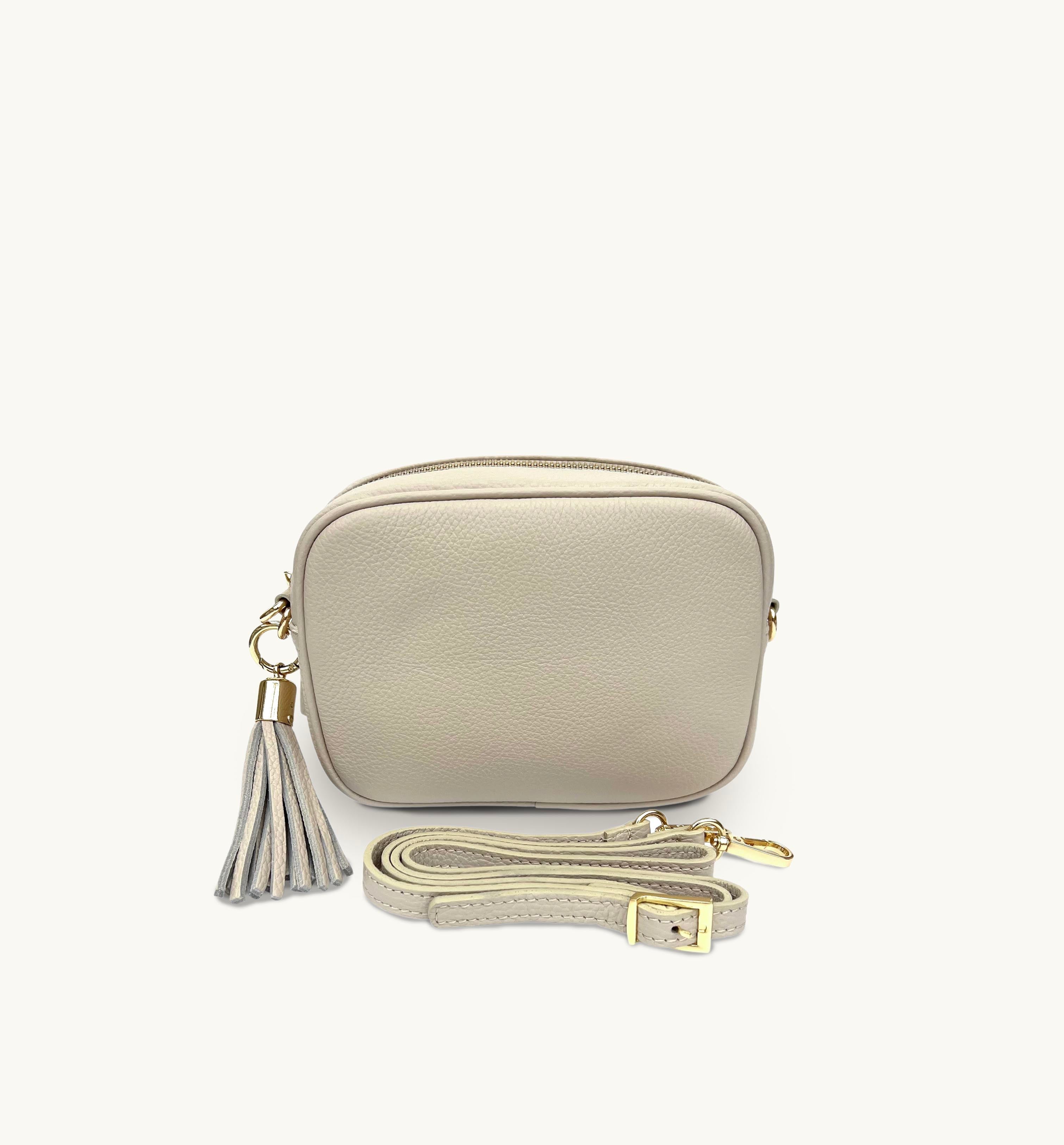 Apatchy London The Tassel Stone Leather Crossbody Bag