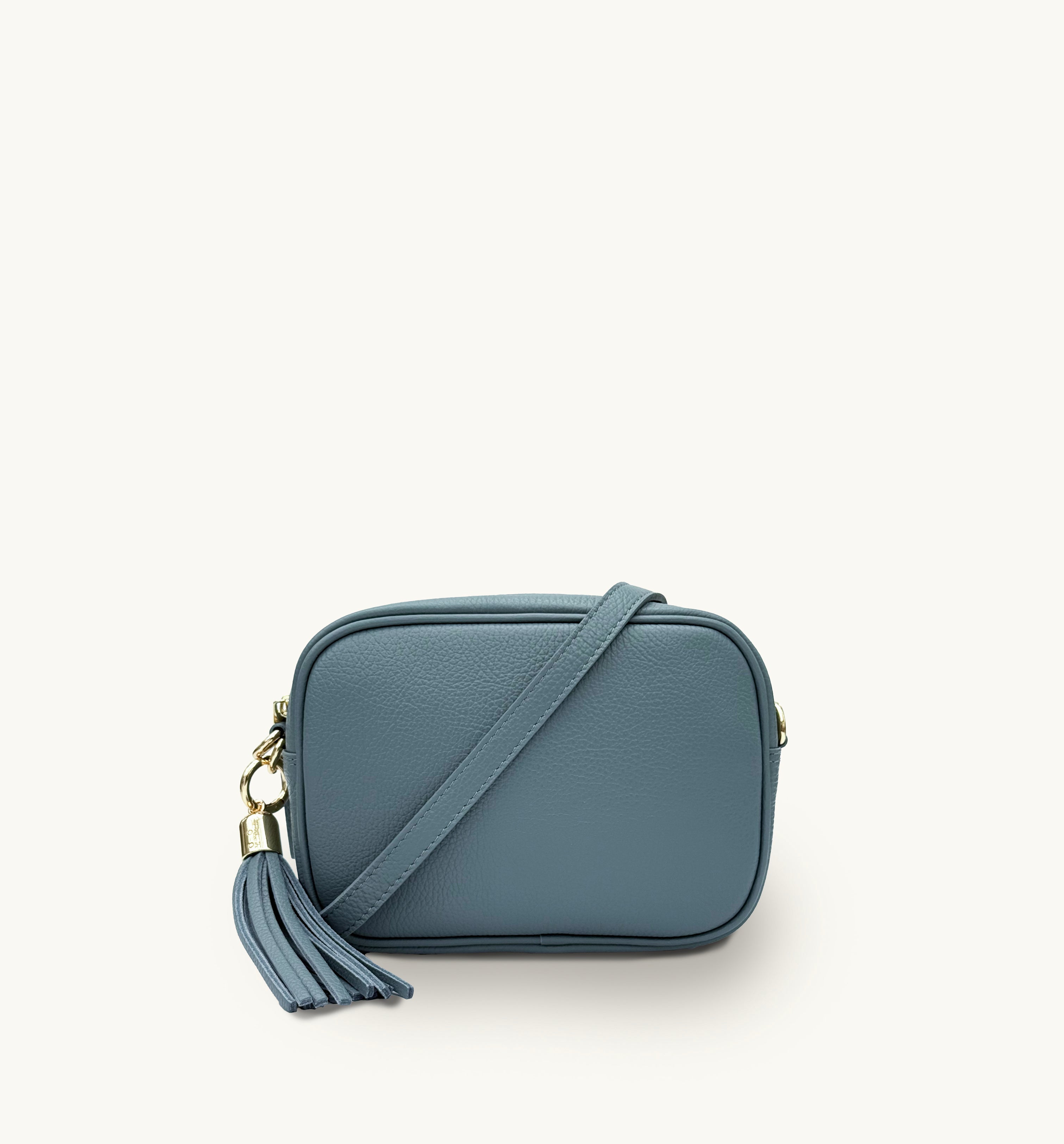 Apatchy London The Tassel Ocean  Leather Crossbody Bag