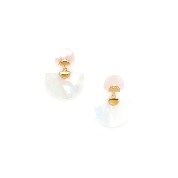 Franck Herval Maria Mother Of Pearl Clip Earrings