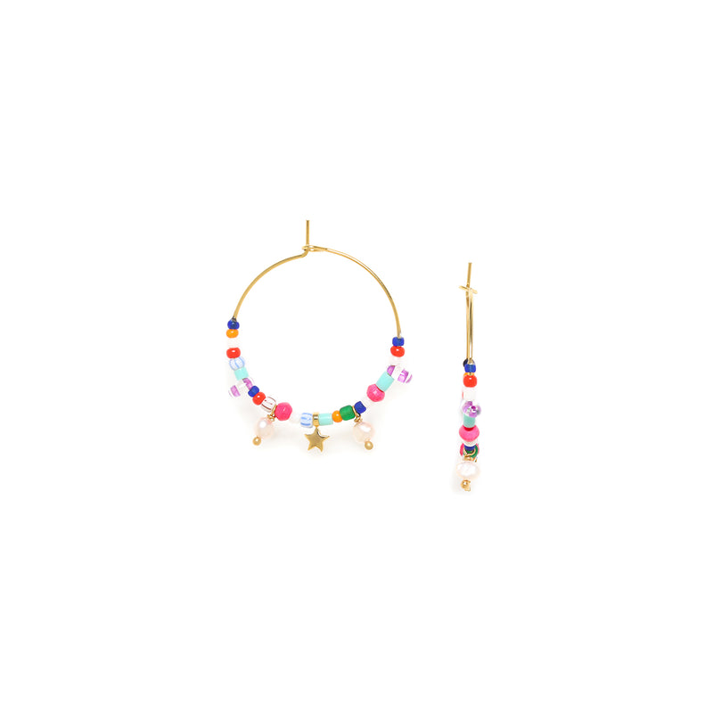 Franck Herval Karma Mini Beads Creoles Earring