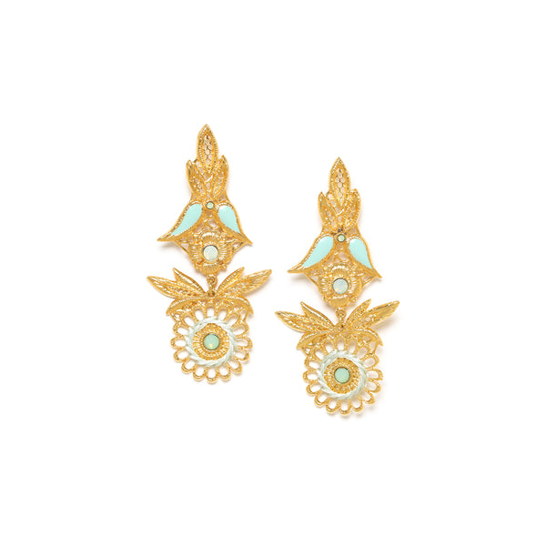 Franck Herval Cassiopee *"Bell Shape" Post Earrings (Amazonite)