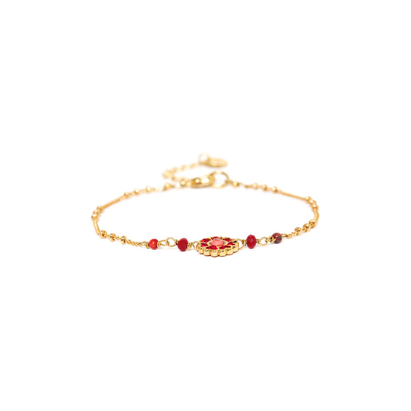 Franck Herval Appoline Mini Flower Bracelet (Cherry)