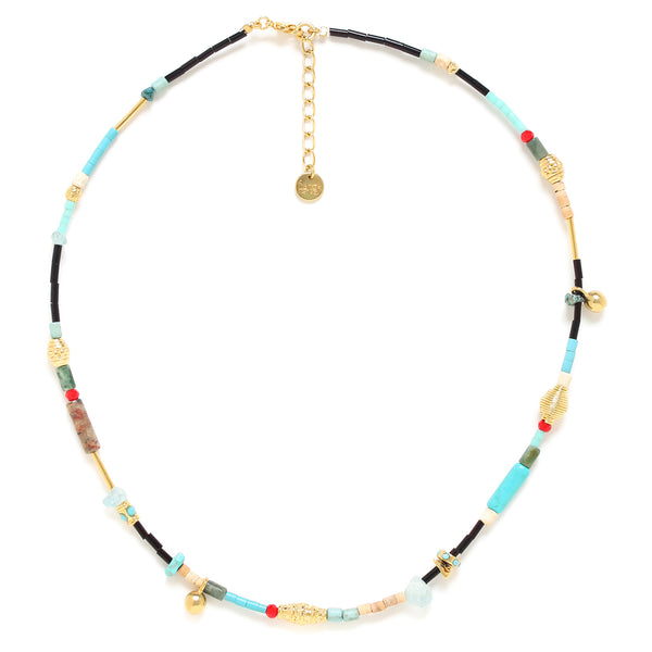 Franck Herval Margaux Assorted Beads Short Necklace
