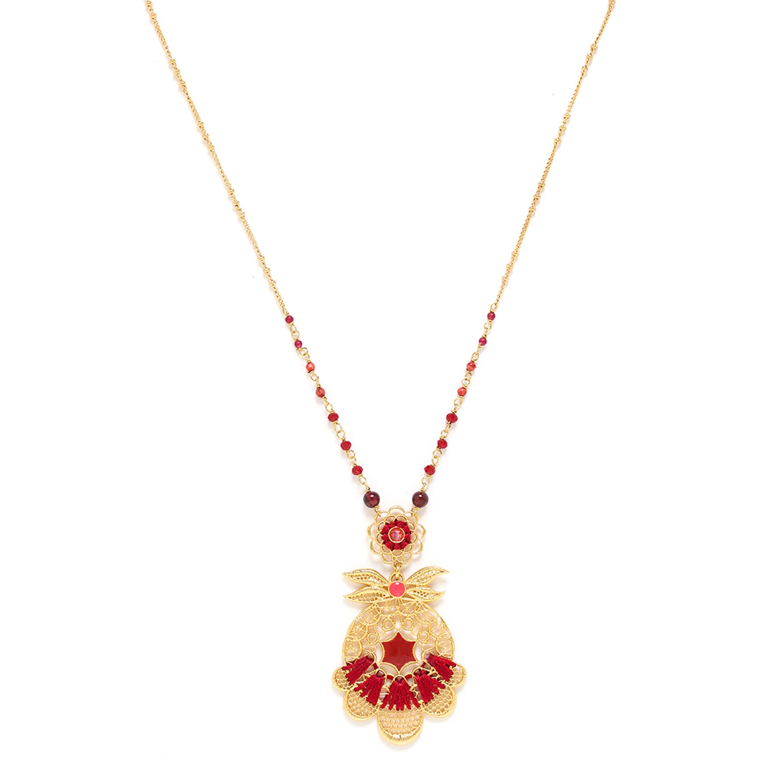 Franck Herval Appoline Y Necklace (Cherry)