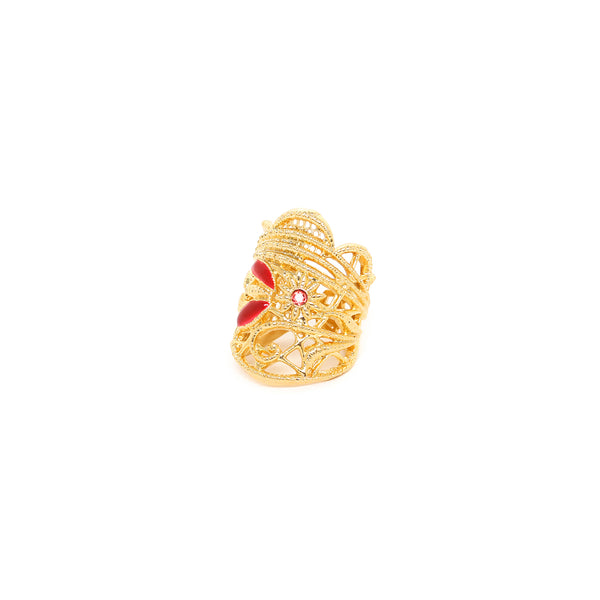 Franck Herval Appoline Lace Design Ring (Cherry)