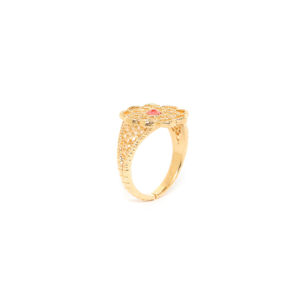 Franck Herval Appoline Small Flower Lace Ring(Cherry)