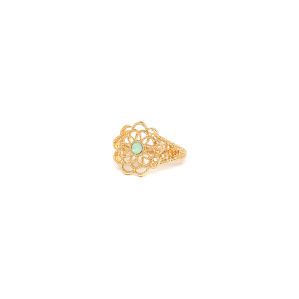 Franck Herval Cassiopee Small Flower Lace Ring(Amozonite)