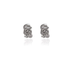 Cachet Link Clip-On Earrings Platinum Plated