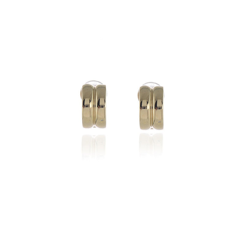 Cachet Suzy Polished Clip-On Earrings 18ct Gold Plated