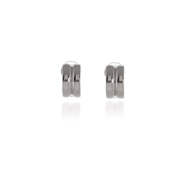 Cachet Suzy Polished Clip-On Earrings Platinum Plated