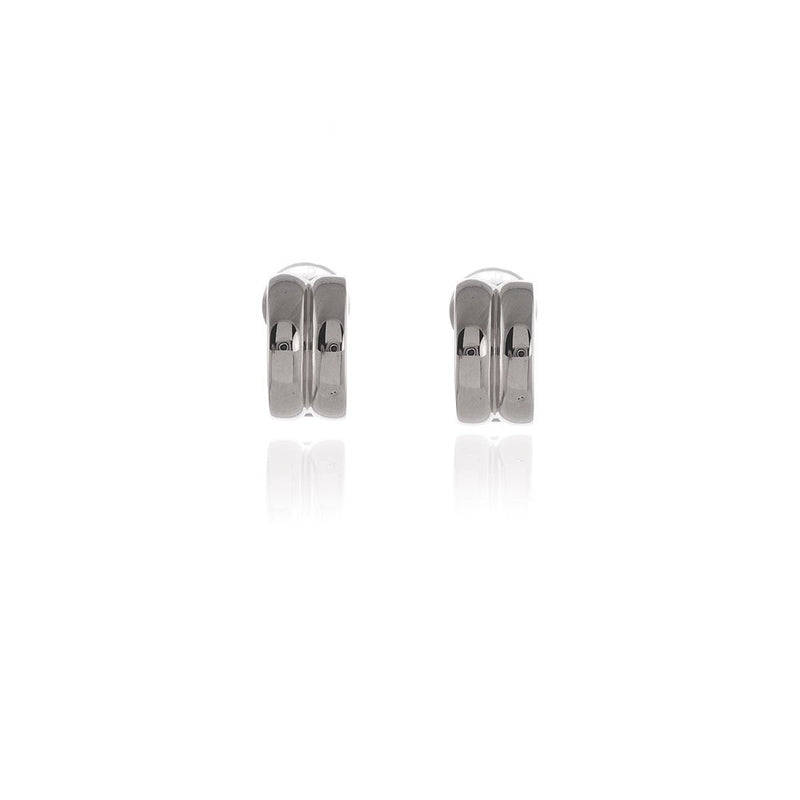 Cachet Suzy Polished Clip-On Earrings Platinum Plated