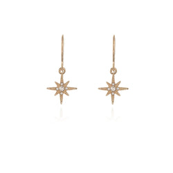 Cachet North Star Earrings 18ct Gold Plated