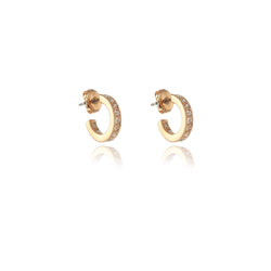 Cachet Saga 12mm Hoop Earrings 18ct Rose Gold Plated