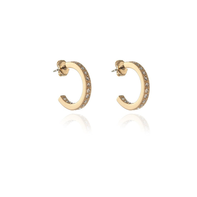 Cachet Saga 18mm Hoop Earrings 18ct Gold Plated