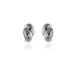 Cachet Laine Polished Clip On Earrings Rhodium Plated