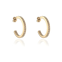 Cachet Saga Large Hoop Earrings 18ct Gold Plated