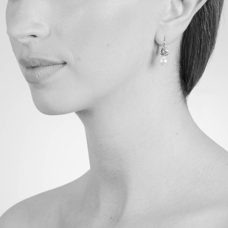 Cachet Mimi Earrings Platinum Plated. Lever Back