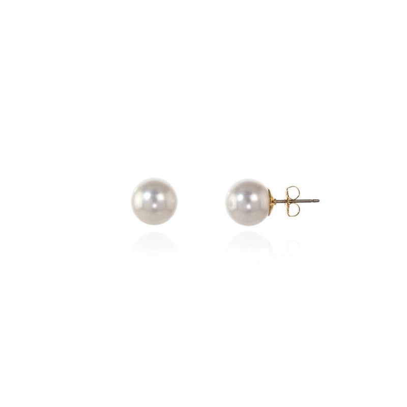 Cachet Mac 10 Earrings.White Pearl