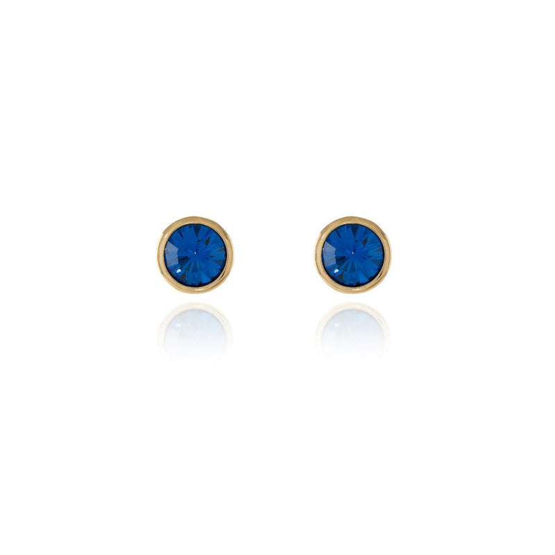 Cachet Thisbe Earrings Sapphire Crystal 18ct Gold Plated