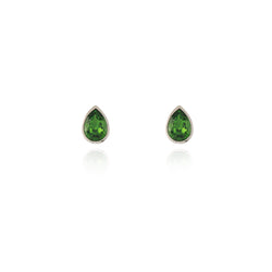 Cachet Ran Earrings Fern Green Crystal Platinum Plated